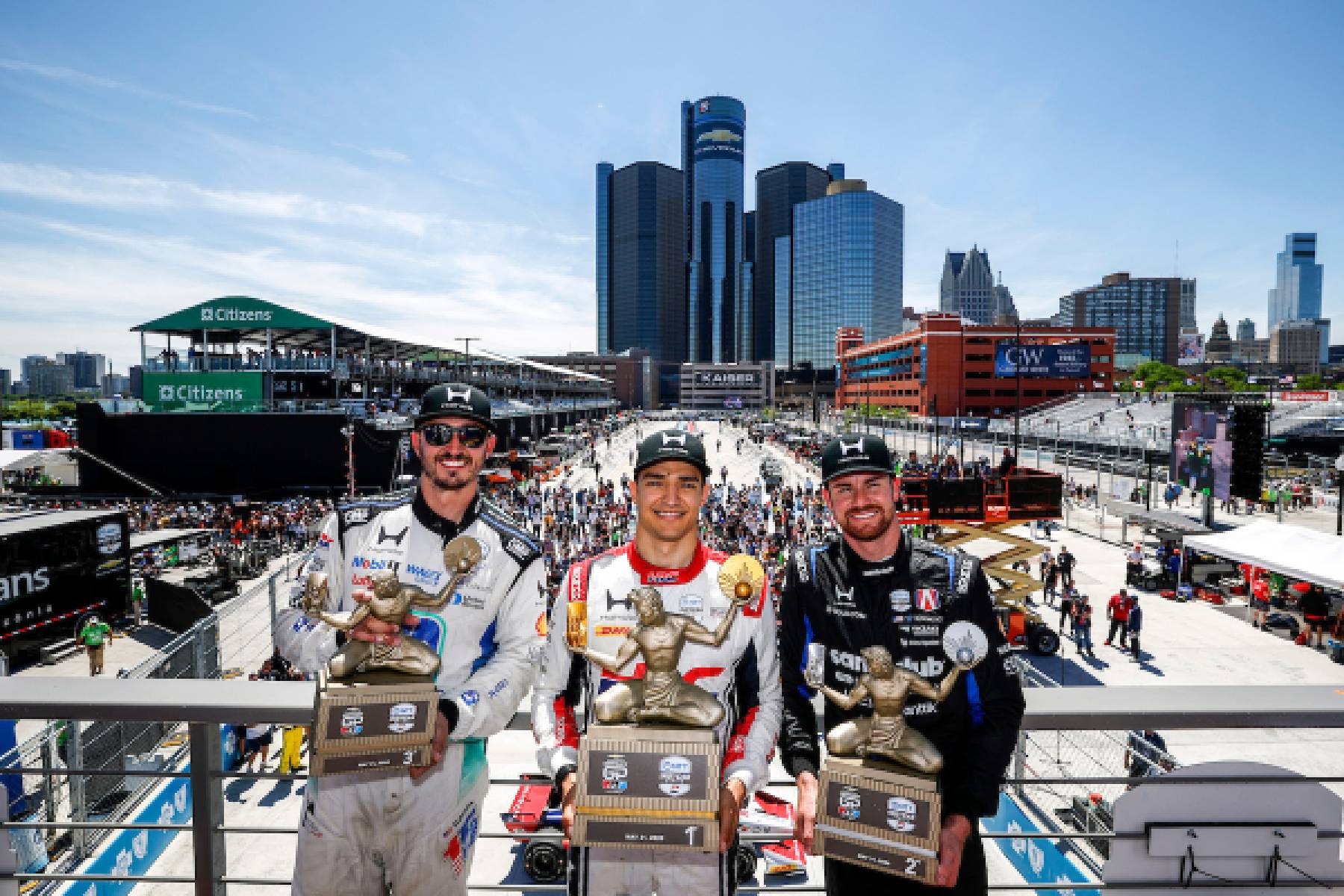 Alex Palou leads Honda podium sweep at the Detroit Grand Prix