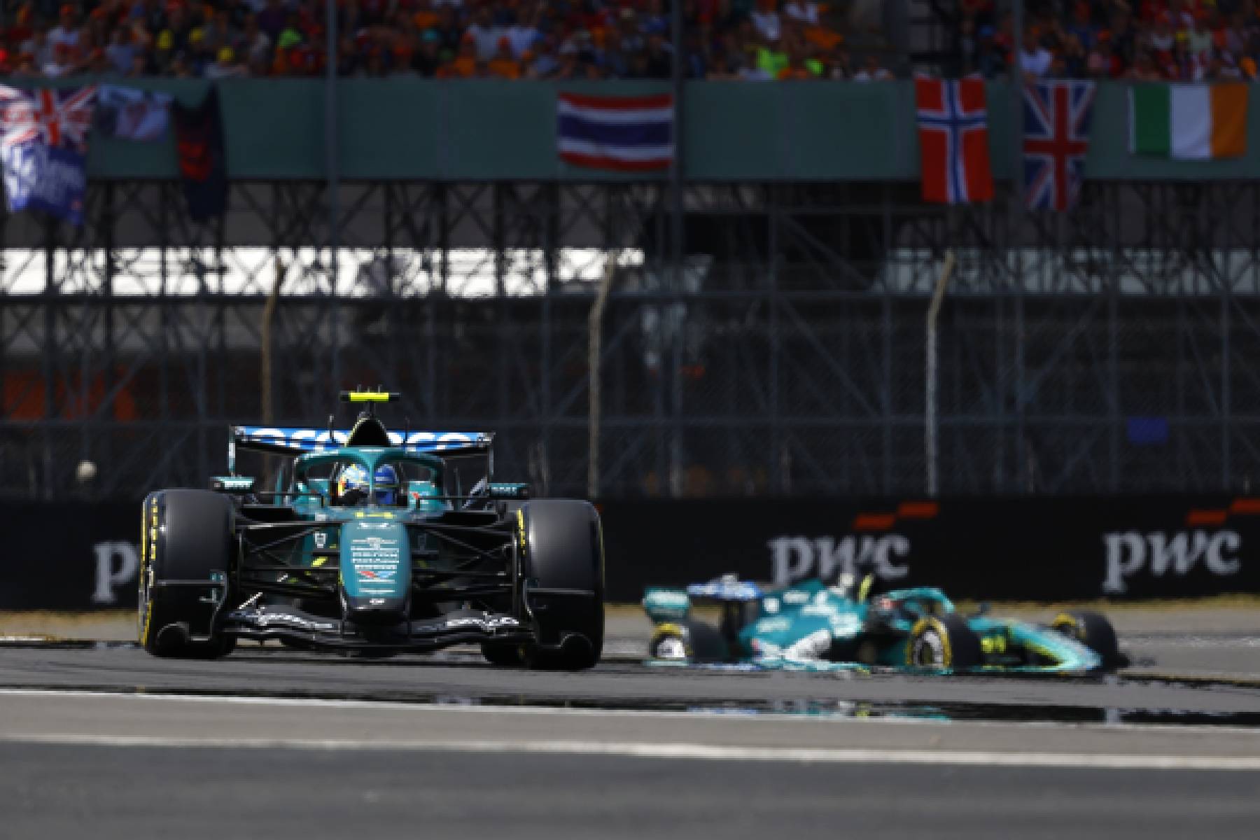 Alonso P18, Stroll P19 in the British Grand Prix
