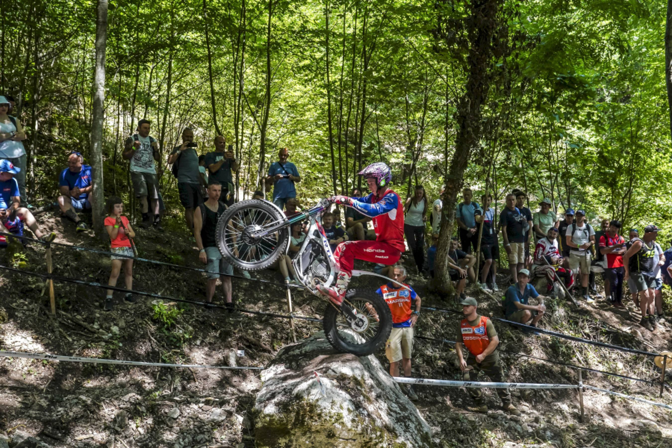 The Honda Montesa battled for a podium and finished fourth in Italy