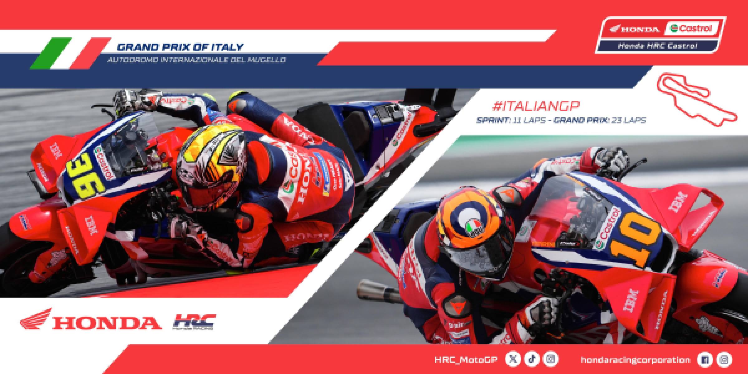 Honda HRC Castrol mount up for Mugello